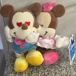 NWT Disney Fun Fan Amuse Sega Mickey Minnie Heart Kiss MN16656 2007 Plush 5.5"